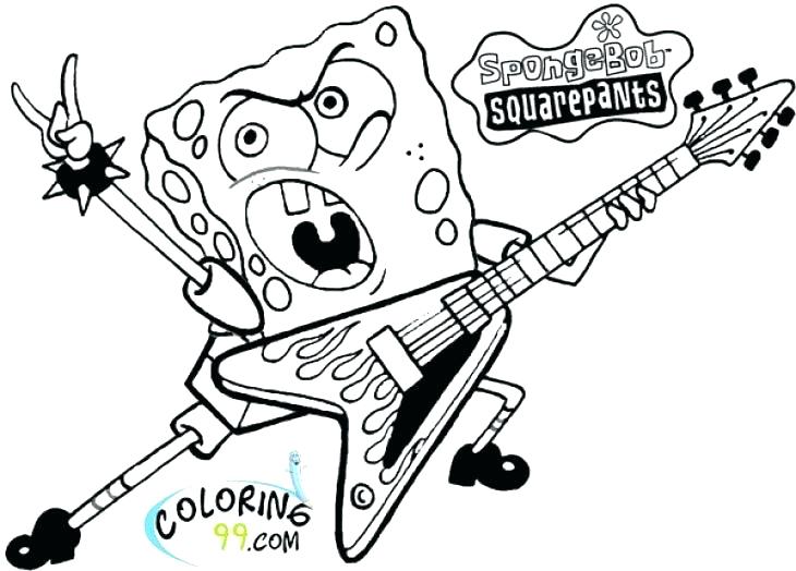 730x524 Electric Guitar Coloring Page