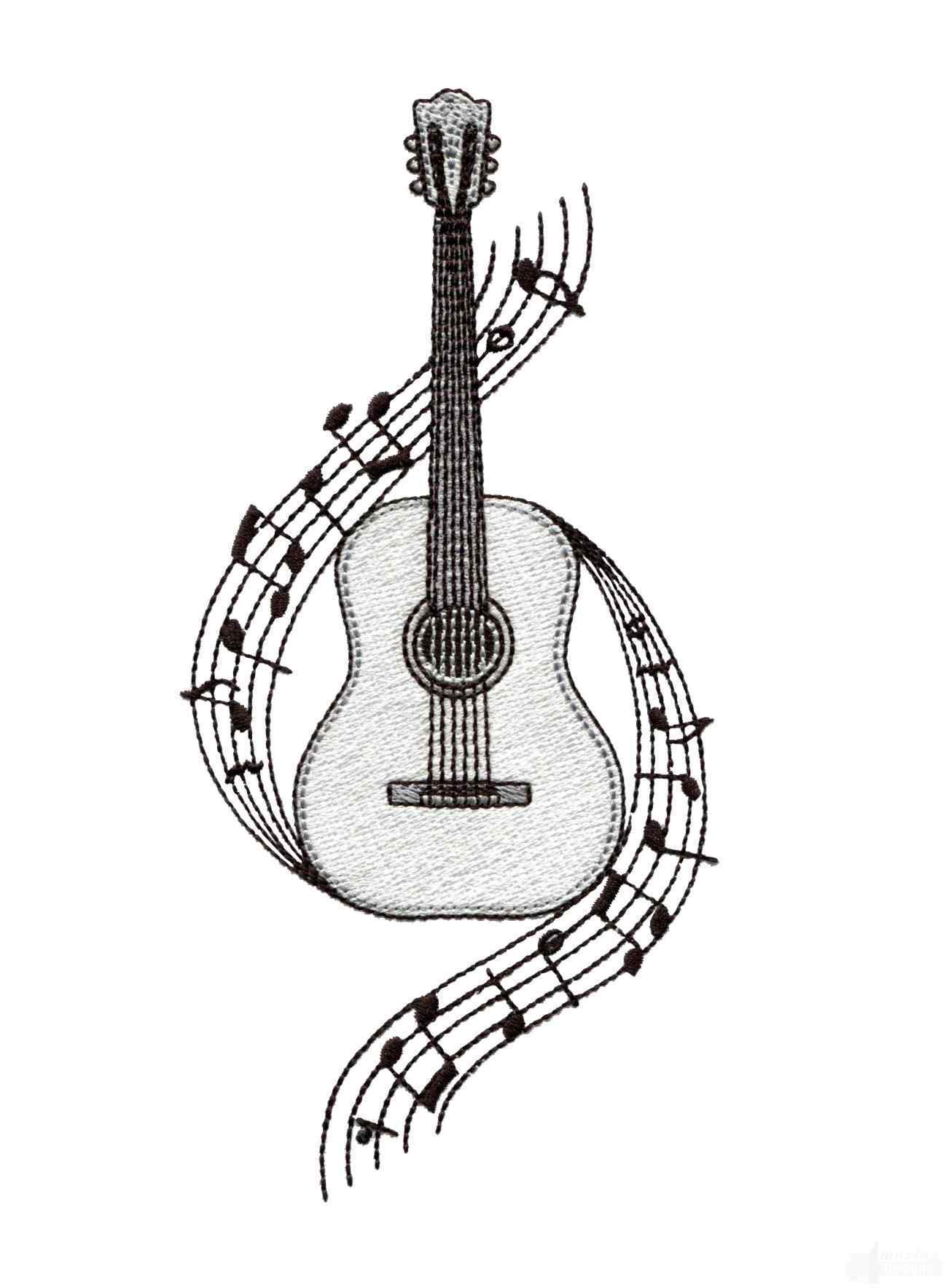 1298x1768 In Color Drawn Cool Music Notes Drawings Guitar Black And White