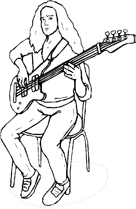 473x723 Guitar Player Coloring Pages