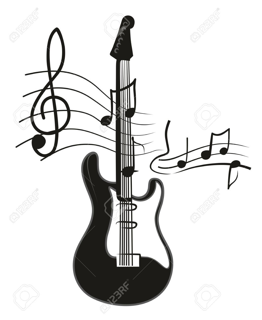 1063x1300 Drawing Guitar Stock Photos. Royalty Free Business Images