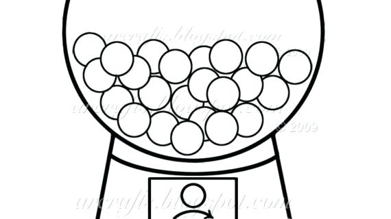 570x320 Amazing Bubble Gum Machine Coloring Page Print Drawing Cute Clip