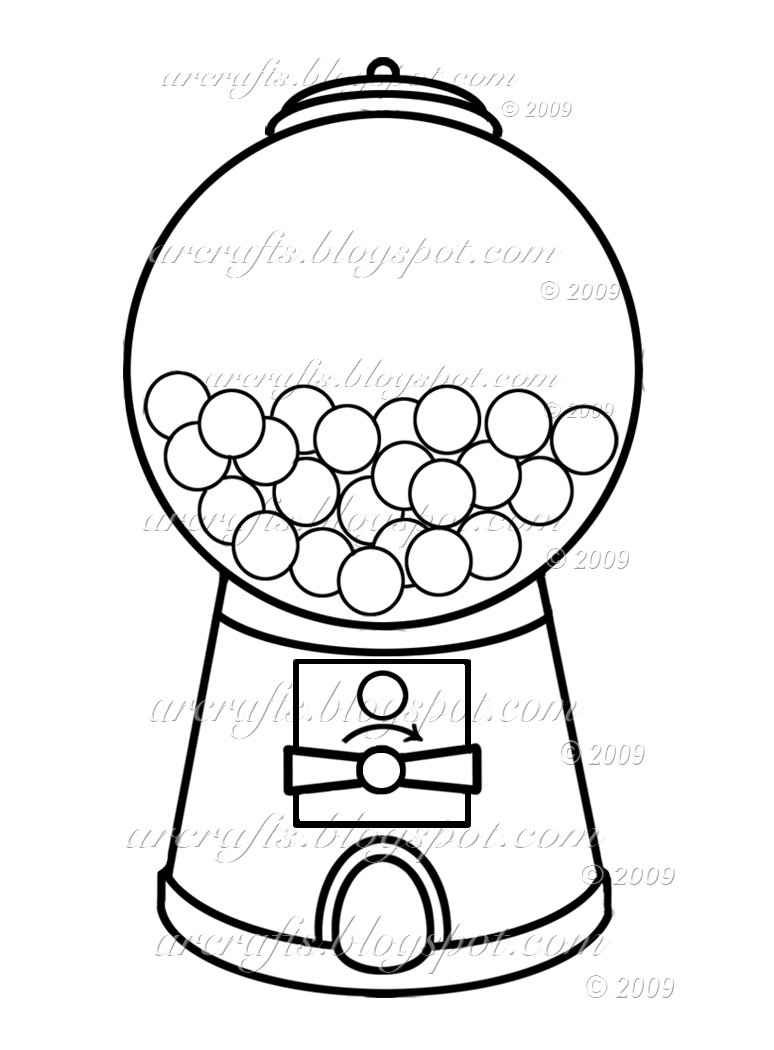 774x1050 Bubble Gum Machine Drawing Gumball Machine Coloring Page Picture I