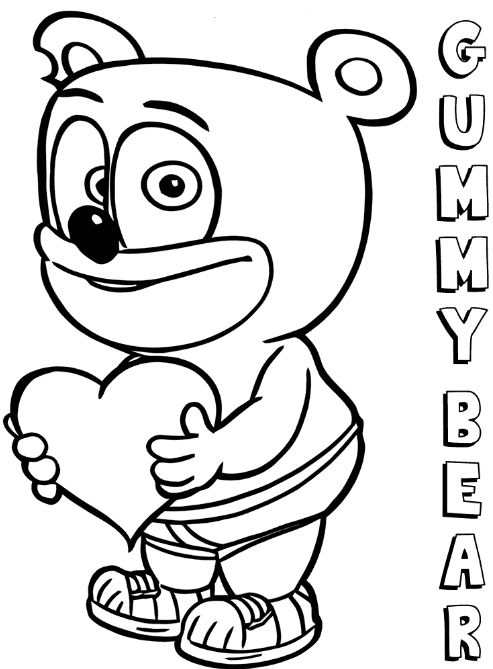493x669 Gummy Bear Coloring Page Drawing Board Weekly