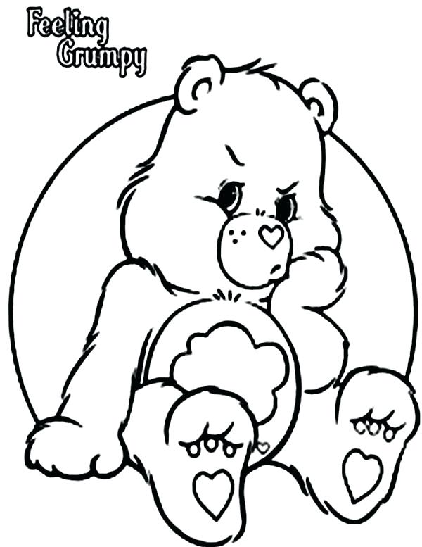 600x777 Bears Coloring Pages Care Bears Coloring Pages Grumpy Printable