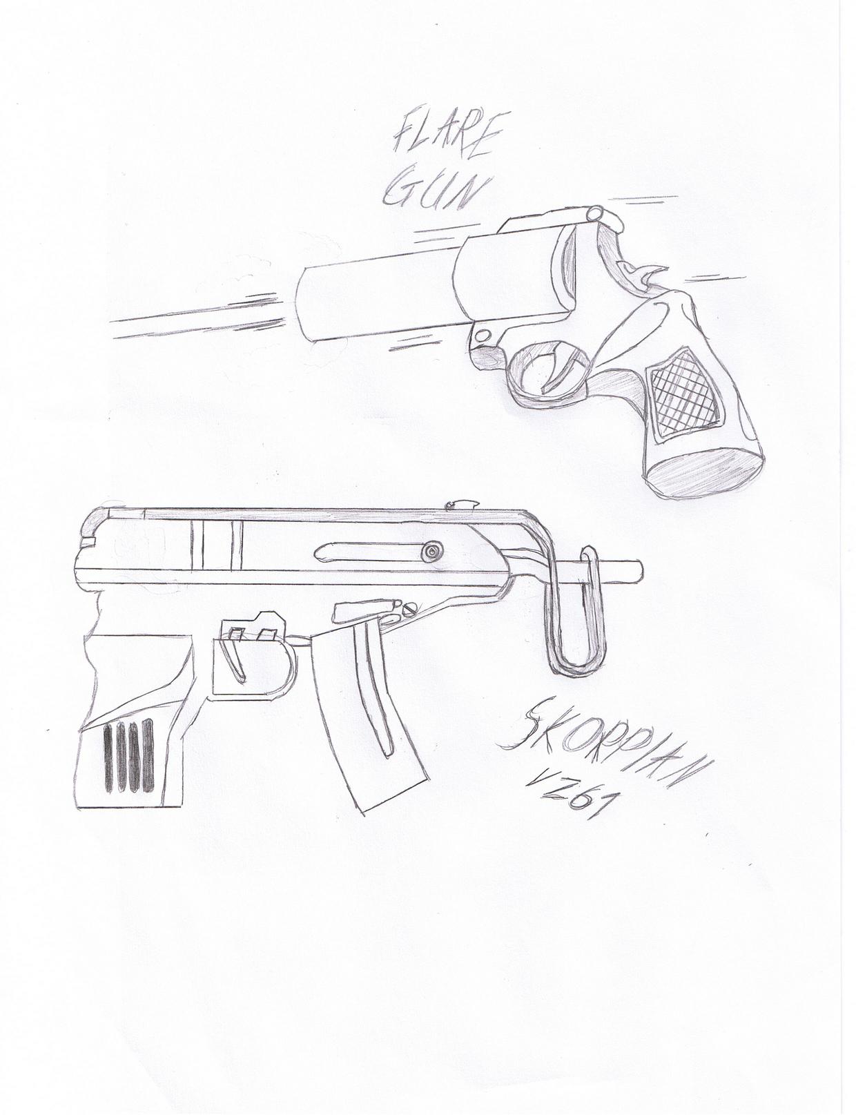 1240x1615 Flare Gun + Skorpian Sketch By Sniperz42