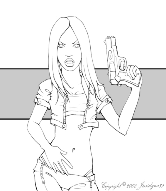 566x648 Gun Girl By Jessielynn85