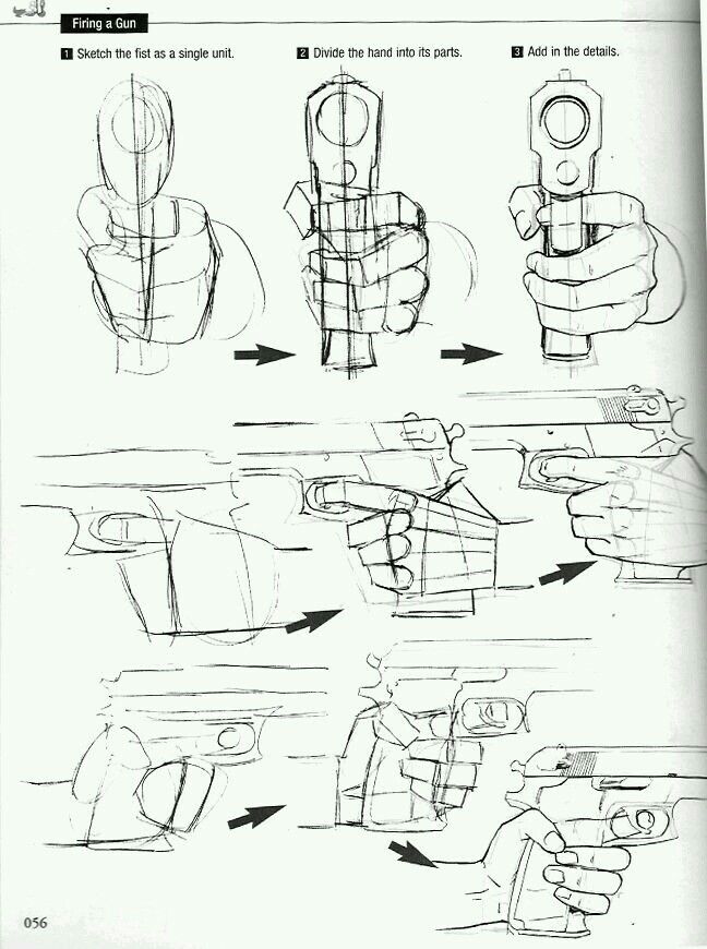648x870 Holding Guns, Always Fun To Draw!! Drawing Tips