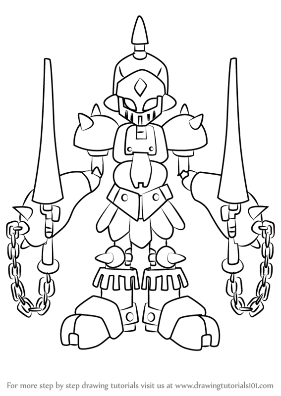 567x800 Learn How To Draw Gun King From Medabots (Medabots) Step By Step