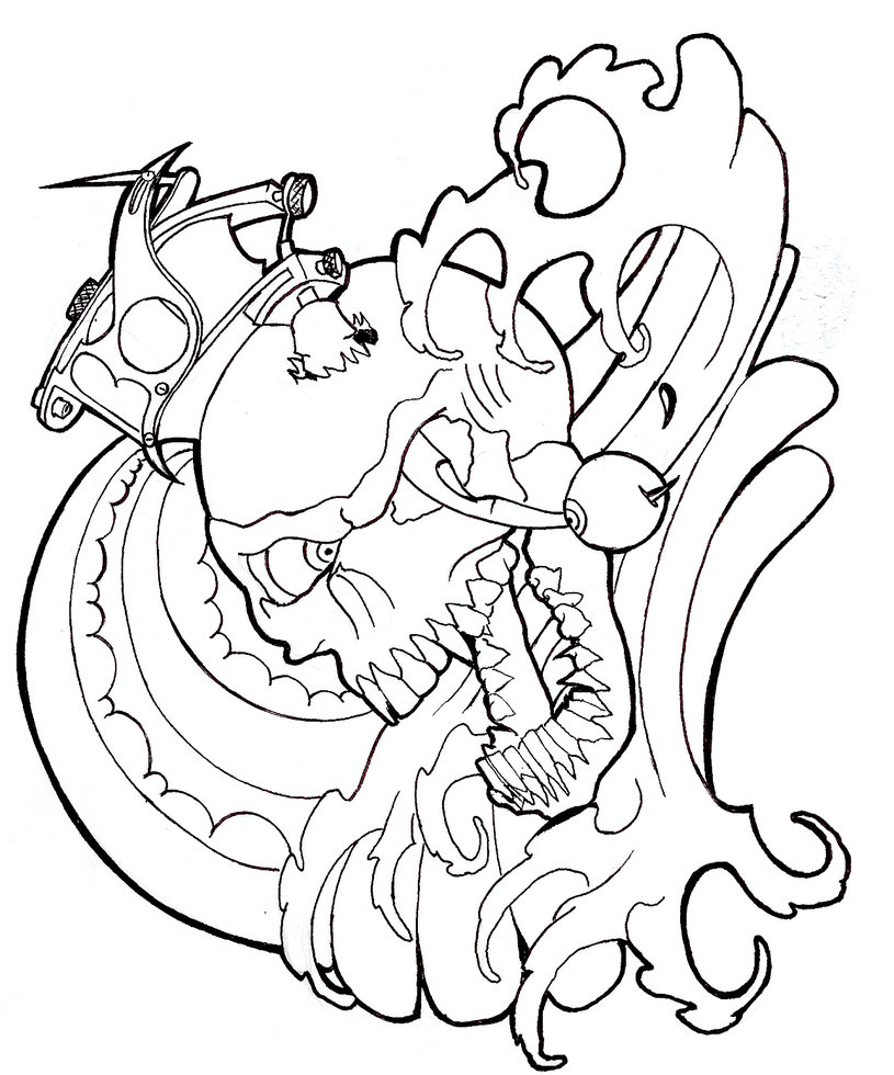 815x980 Tattoo Gun Stab By Cloudone