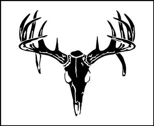 500x409 Deer skull logo Decal