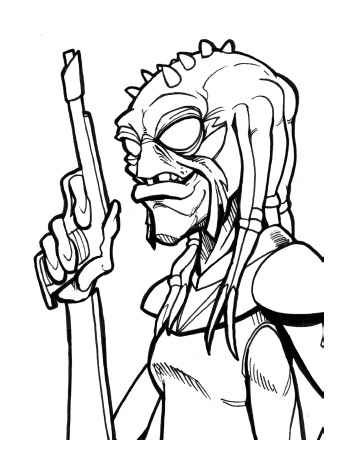 342x454 Learn How To Draw An Alien Sketchcard In 5 Steps