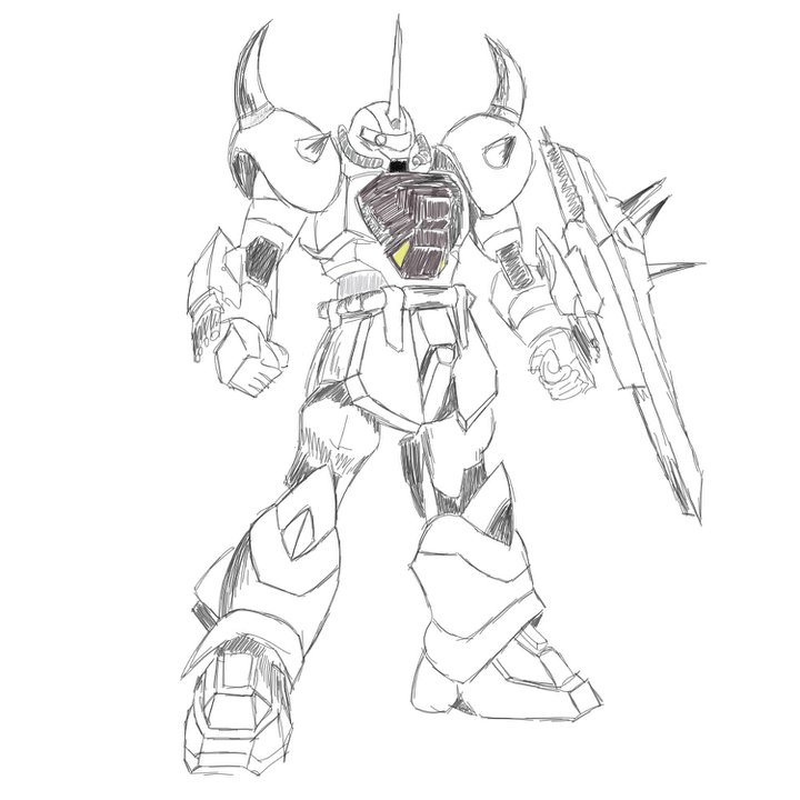 720x720 Gundam Drawing By Nouv Arts