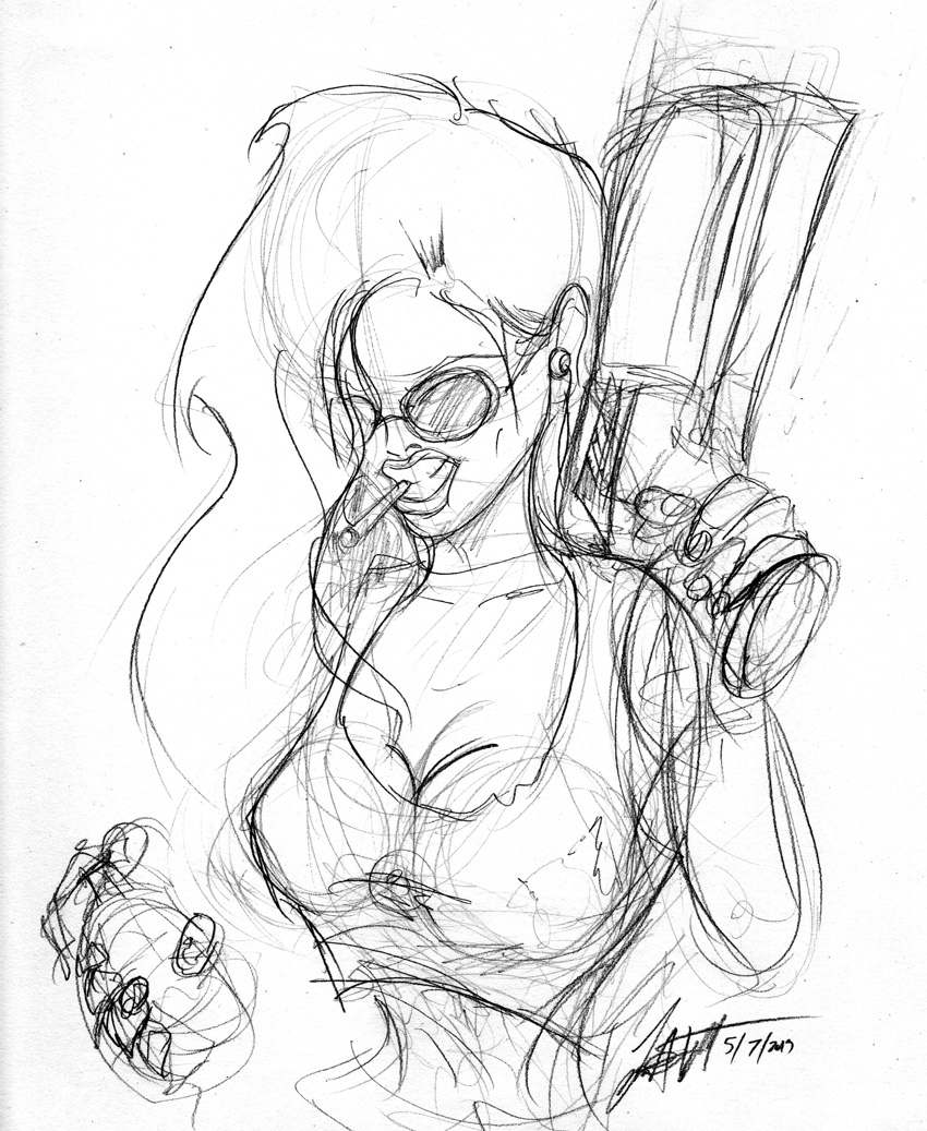 850x1037 Babes, Guns And Death!