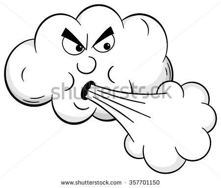 450x384 Fancy Cartoon Wind Cloud Blowing Wind Stock Images Royalty Free