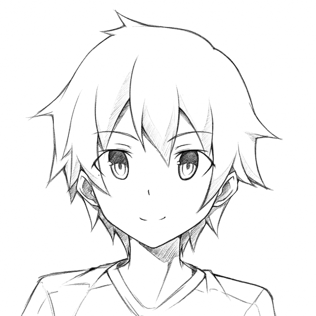 1024x1024 Easy To Draw Anime Boy