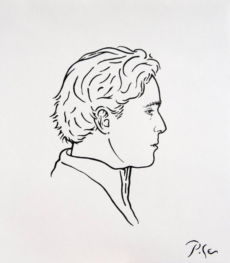 770x880 Saatchi Art Melancholic Guy Drawing By Igor Pose