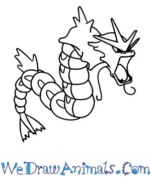 300x350 How To Draw Gyarados Pokemon
