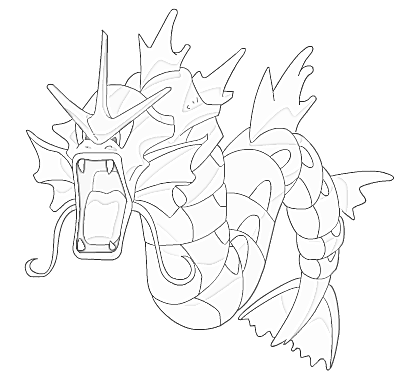 The best free Gyarados drawing images. Download from 50 free drawings ...