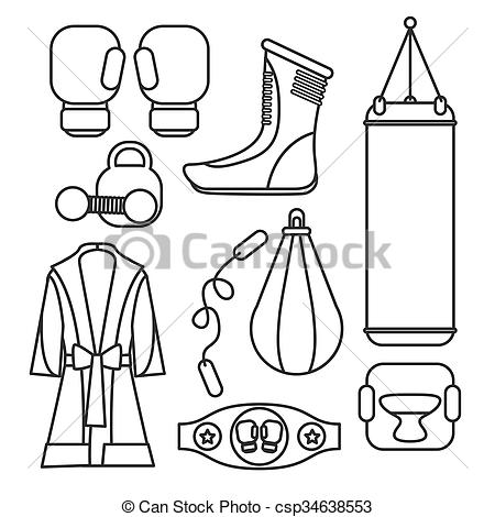 450x470 Boxing Vector Design Elements. Fighting And Boxing Stock