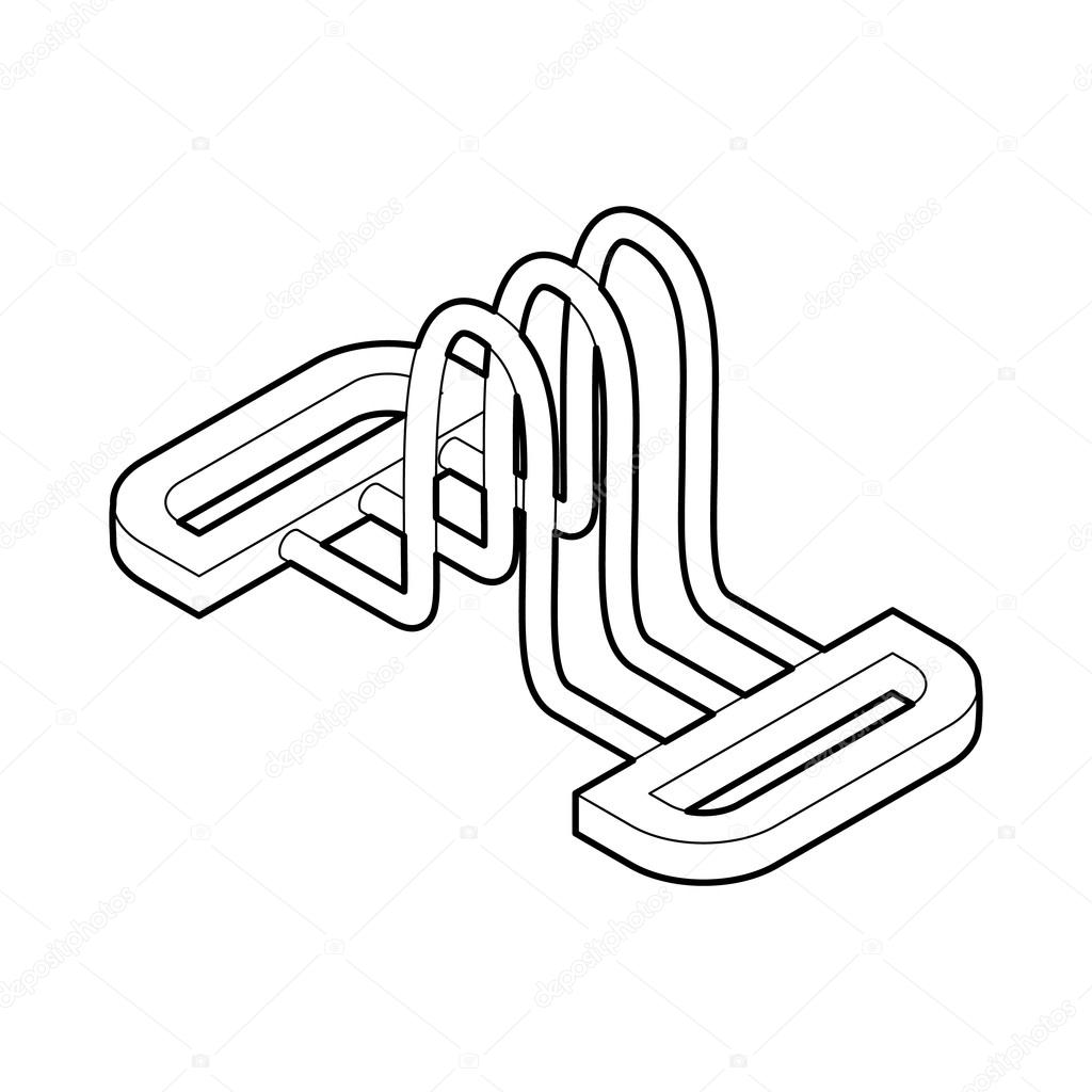 1024x1024 Hand Expander Gym Equipment Icon, Outline Style Stock Vector