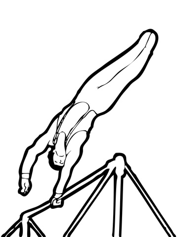 360x480 High Bar Gymnastics Coloring Page Free Printable Coloring Pages