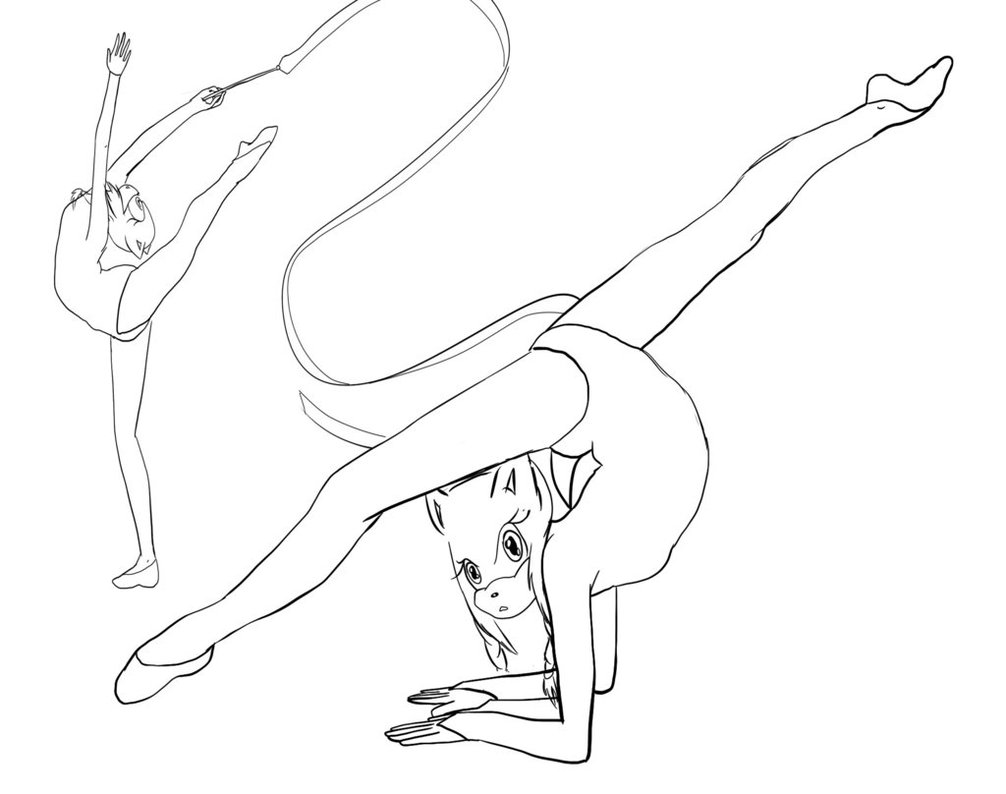 1006x794 Gymnastics Coloring Pages To Print. Free Printable
