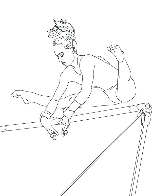 600x775 Printable Gymnastics Coloring Pages