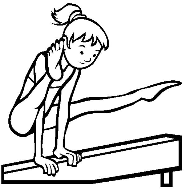 600x612 Luxury Gymnastics Coloring Pages 79 In Download With Gymnastics