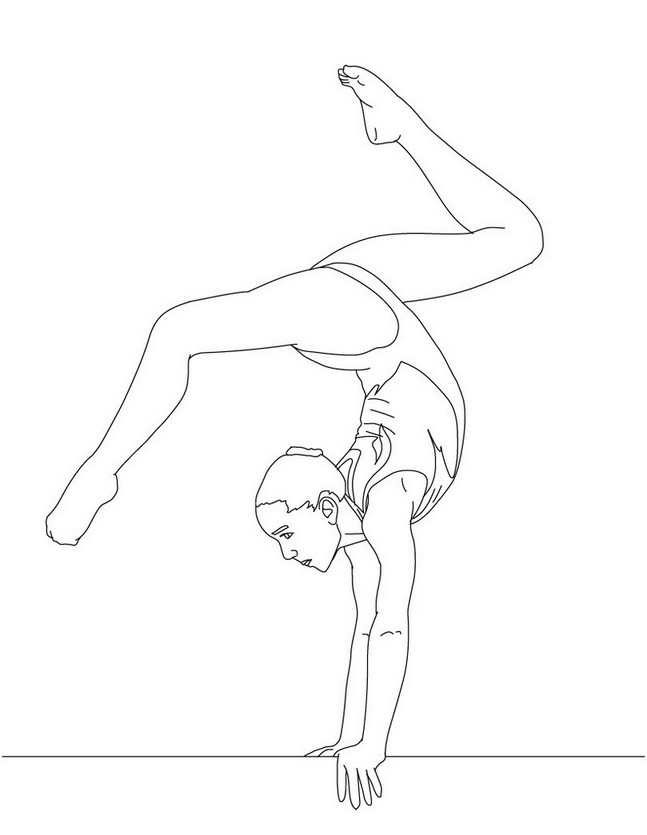 647x835 Coloring Page Gymnastics Hd Drawing Board Weekly
