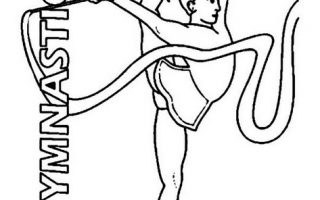 320x200 Coloring Page Gymnastics Printable Drawing Board Weekly
