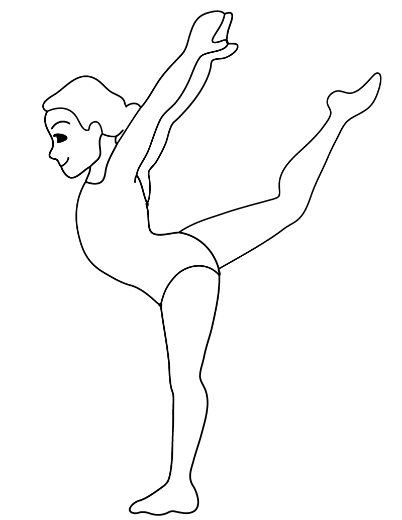 800x1035 Free Printable Gymnastic Pommel Horse Coloring Page