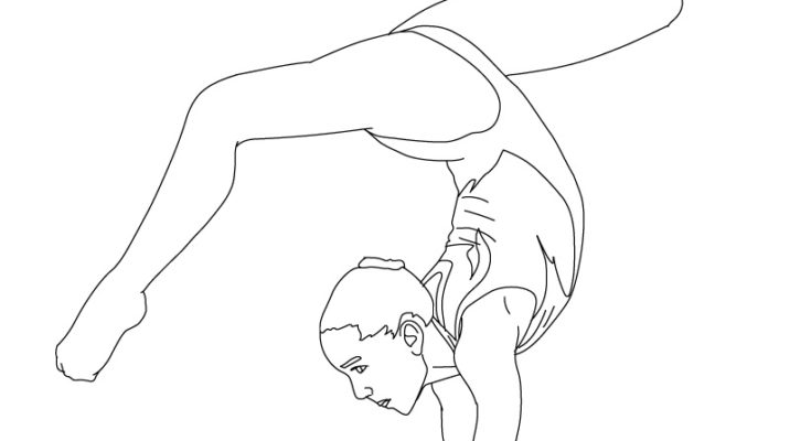 735x400 Global Coloring Gymnastics Coloring Page Hard Gymnastics Coloring