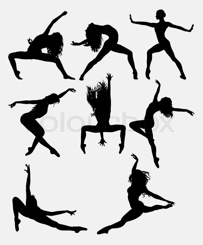 664x800 Beautiful Dancer Pose Performing Silhouette. Male And Female Dance