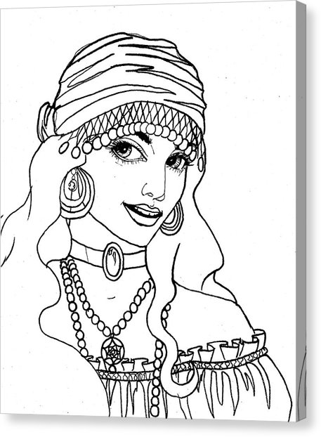 457x622 Gypsy Sketch Drawing By Scarlett Royal