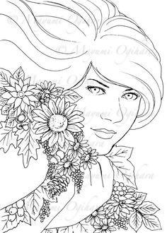 236x330 Gypsy Girl Digital Stamp Colouring Page By Mayumiogihara On Etsy