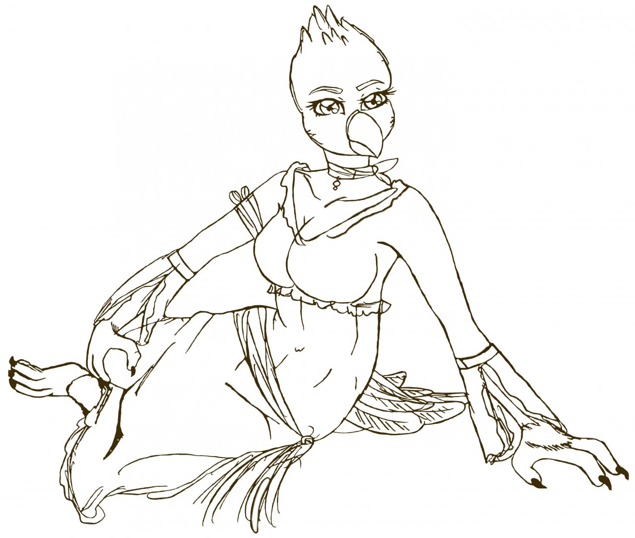 1280x1084 Gypsy Woman (Clean Sketch) By Hentairo