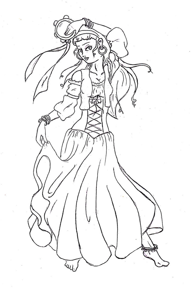 723x1104 Gypsy Line Art By Miaka21