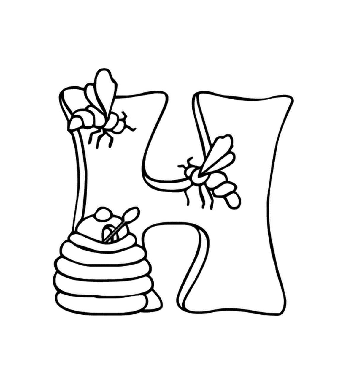 1139x1317 Letter H Coloring Pages