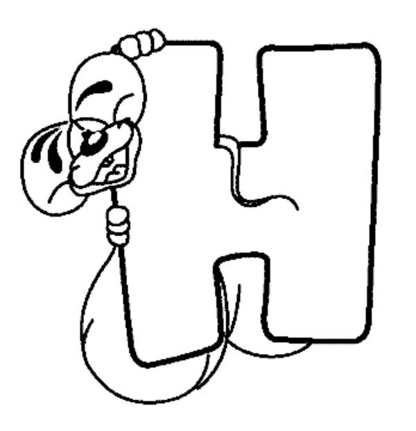 600x621 Letter H Coloring Pages Alphabet Coloring Pages Allcoloringpages