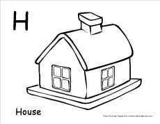 230x178 Letter H Writing And Coloring Sheet