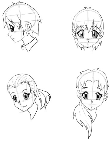370x462 Draw Anime Faces Amp Heads Drawing Manga Faces Step By Step