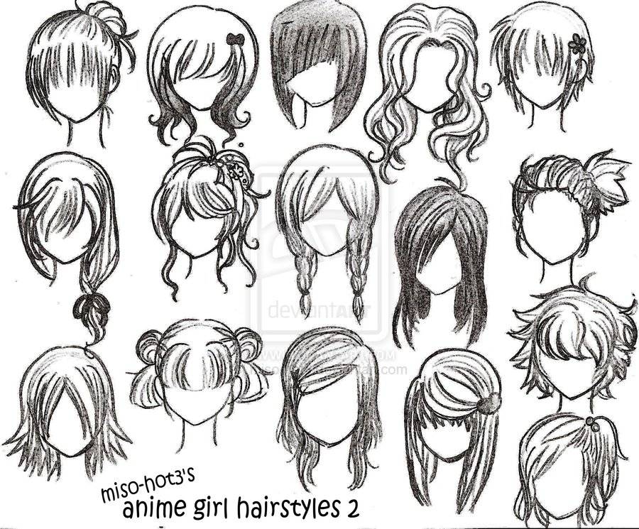 900x745 Drawing Anime Girl Hairstyles Learning To Draw