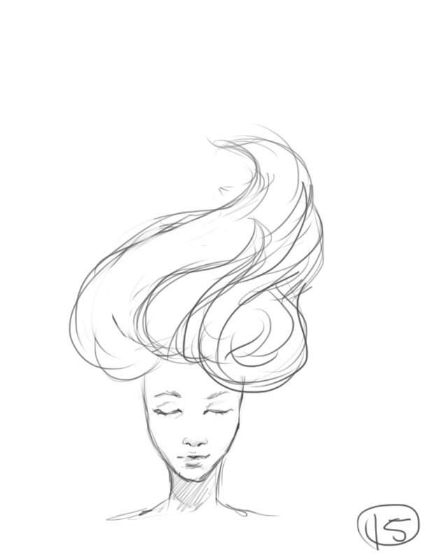 609x800 Hair Blowing In The Wind Animation Wip By Kedostini