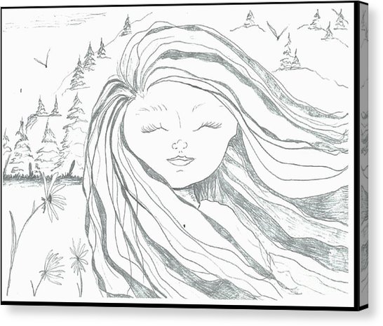 546x465 Wind Blowing Hair Canvas Prints