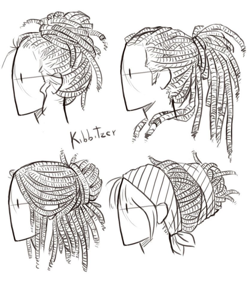 835x957 Dreadlocks Reference Sheet By Kibbitzer Drawing People