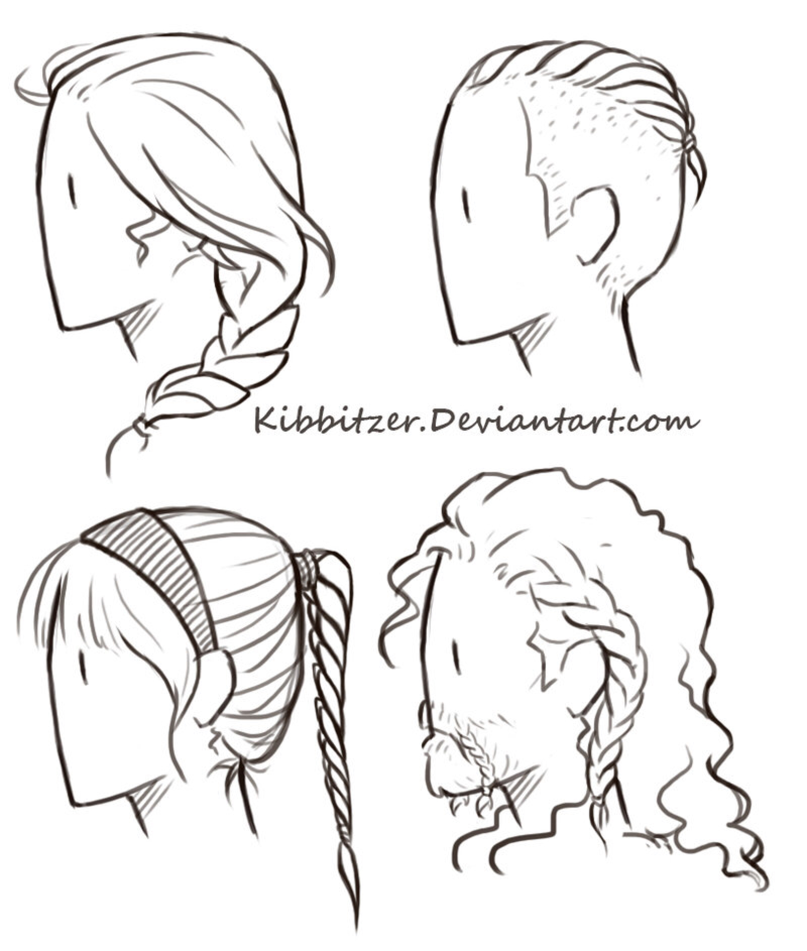 1600x1886 Braids Reference Sheet By Kibbitzer On @ Animemanga