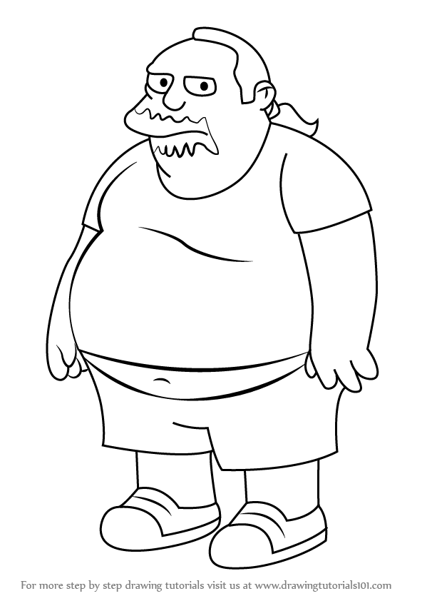 599x842 Learn How To Draw Comic Book Guy From The Simpsons (The Simpsons