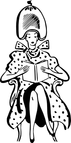 294x593 Retro Hair Dryer Clip Art