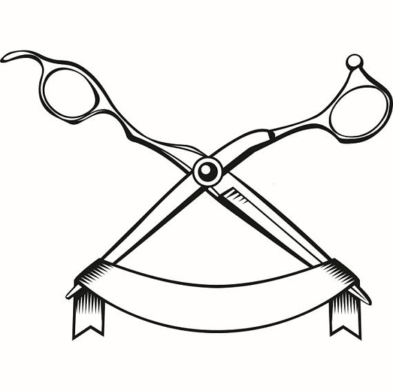 570x567 Hairstylist Logo 2 Scissors Salon Barber Shop Haircut Hair