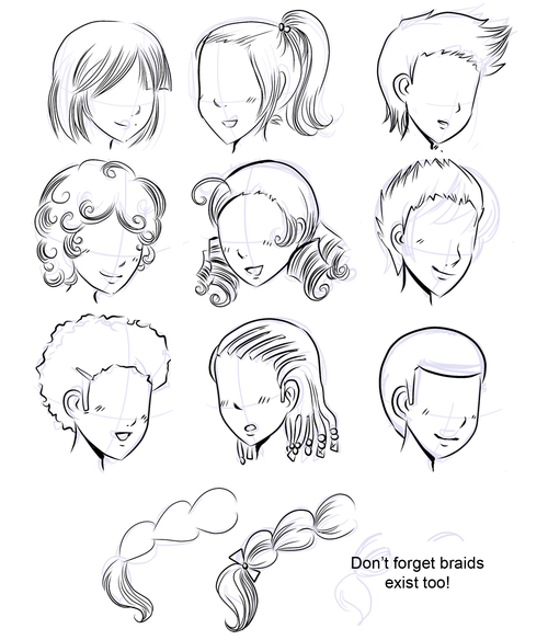 500x584 How To Draw Manga How To Draw Manga Hair
